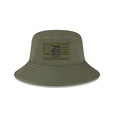 Men's New Era Green Detroit Tigers 2023 Armed Forces Day Bucket Hat