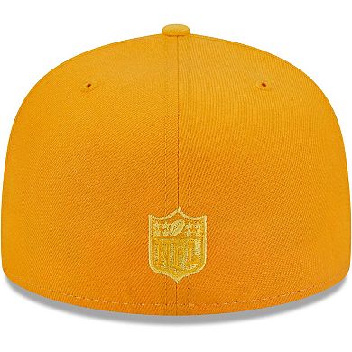 Men's New Era Gold Pittsburgh Steelers Tri-Tone 59FIFTY Fitted Hat