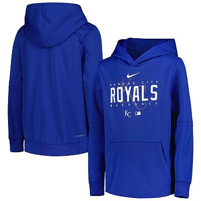 Youth Nike Royal Kansas City Royals Pregame Performance Pullover Hoodie