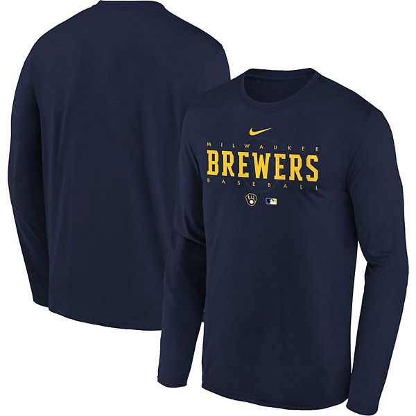 Youth Nike Navy Milwaukee Brewers Authentic Collection Legend ...