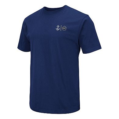 Men's Colosseum Navy Navy Midshipmen OHT Military Appreciation T-Shirt
