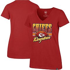 Women's Fanatics Branded Travis Kelce Red Kansas City Chiefs Plus Size Name  & Number V-Neck