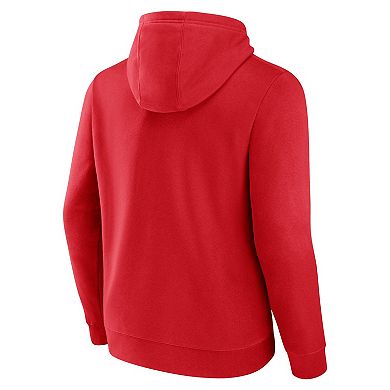 Men's Fanatics Branded Red Chicago Blackhawks Primary Logo Pullover Hoodie
