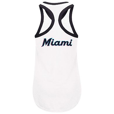 Women's G-III 4Her by Carl Banks White Miami Marlins Tater Tank Top