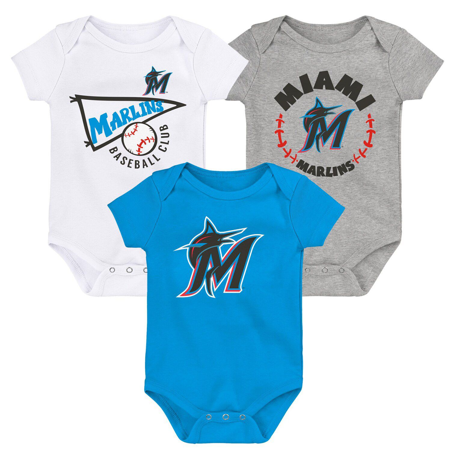 Atlanta Braves Newborn & Infant Extra Base Hit Raglan Full-Snap Romper -  Heather Gray