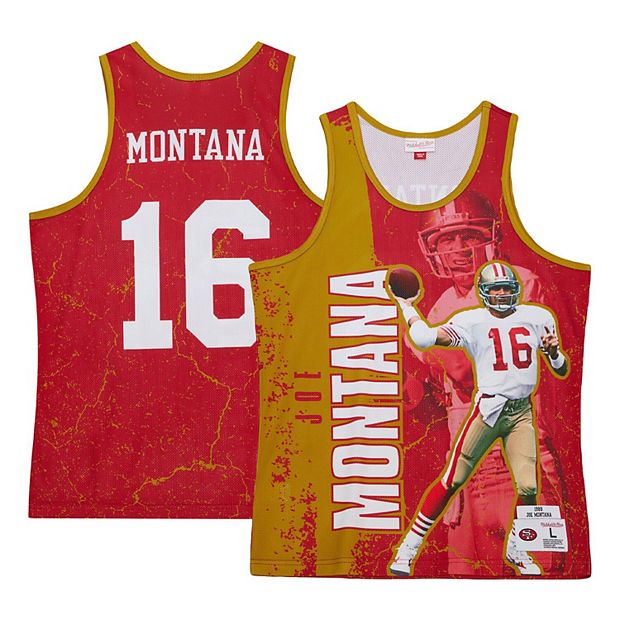 Youth Joe Montana Jersey San Francisco 49ers Mitchell & Ness Red Throwback  Jersey