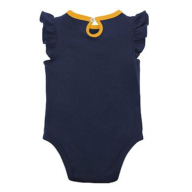 Infant Navy/Heather Gray Milwaukee Brewers Little Fan Two-Pack Bodysuit Set
