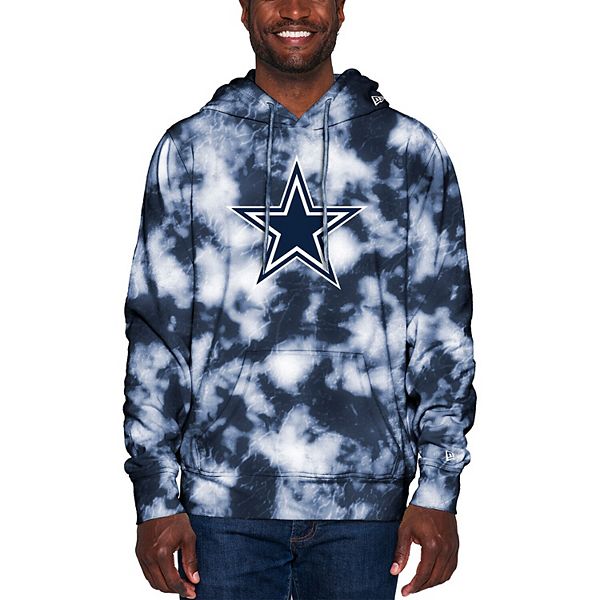 Men's New Era Navy Dallas Cowboys Team Tie-Dye Pullover Hoodie