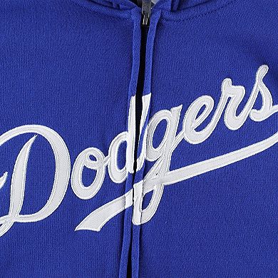 Youth Royal Los Angeles Dodgers Wordmark Full-Zip Fleece Hoodie