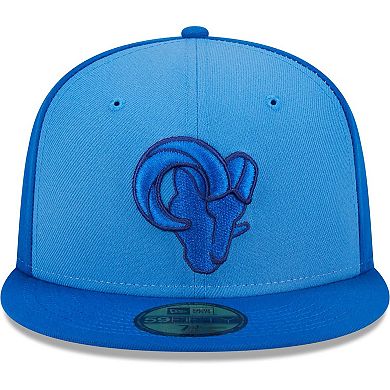 Men's New Era Royal Los Angeles Rams Tri-Tone 59FIFTY Fitted Hat