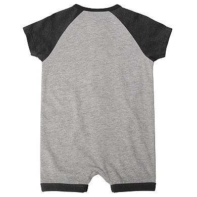 Newborn & Infant Heather Gray Colorado Rockies Extra Base Hit Raglan Full-Snap Romper