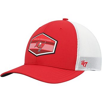 Men's '47 Red Tampa Bay Buccaneers Burgess Trucker Adjustable Hat