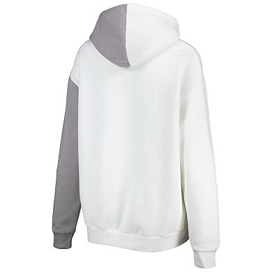 Women's Gameday Couture Gray/White North Carolina Tar Heels Split Pullover Hoodie