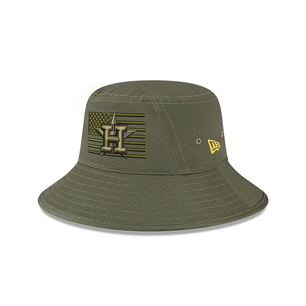 Men's New Era Green Houston Astros 2023 Armed Forces Day Bucket Hat