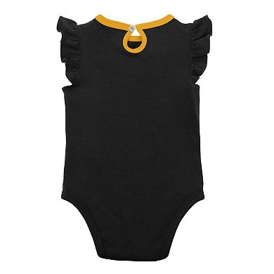 Infant Black/Heather Gray Pittsburgh Pirates Little Fan Two-Pack Bodysuit Set