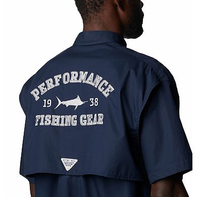 Men's Columbia Navy Dallas Cowboys Bonehead Team Button-Up Shirt