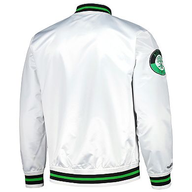 Men's Mitchell & Ness White Austin FC City Full-Snap Satin Jacket
