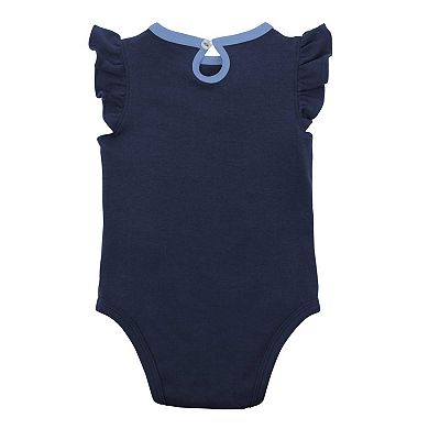Newborn & Infant Navy/Heather Gray Tampa Bay Rays Little Fan Two-Pack Bodysuit Set