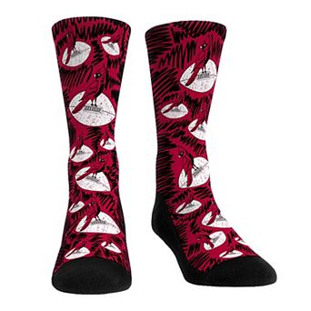 Rock Em Socks Arizona Cardinals Throwback Logo Sketch Crew Socks