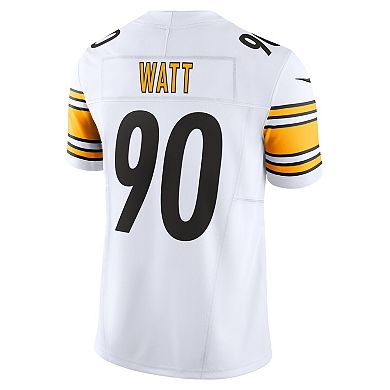 Men's Nike T.J. Watt White Pittsburgh Steelers Vapor F.U.S.E. Limited Jersey