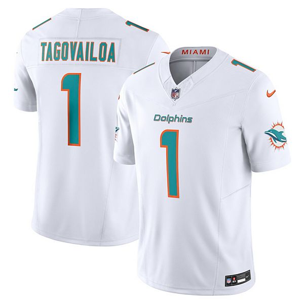 Miami Dolphins Nike Game Road Jersey - White - Custom - Mens