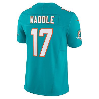 Men's Nike Jaylen Waddle Aqua Miami Dolphins Vapor F.U.S.E. Limited Jersey