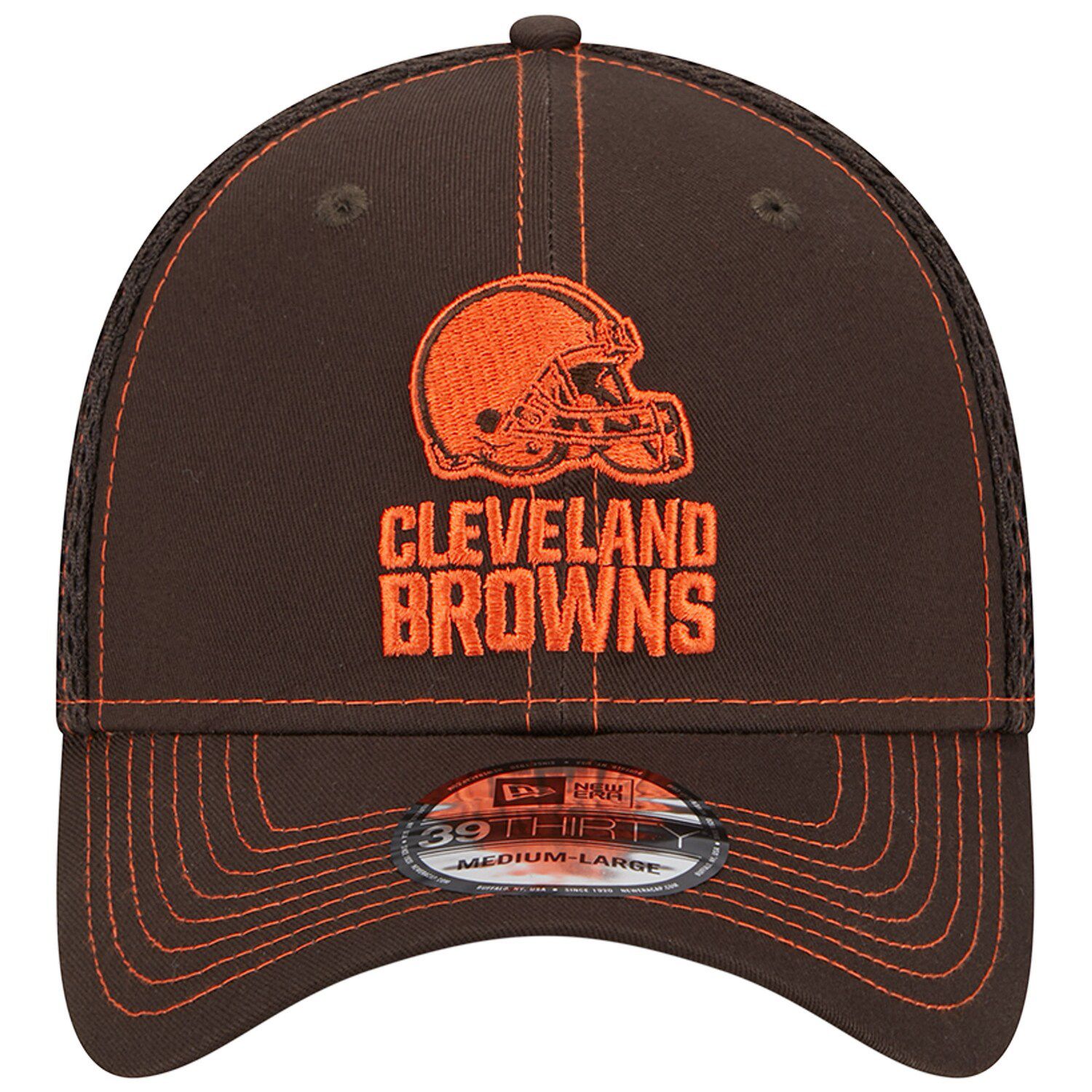 New Era Cleveland Browns Neo 39THIRTY Flex Hat - Stretch Fit Cap With Mesh Back (Medium/Large) - View #6