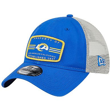 Men's New Era Royal Los Angeles Rams Property Trucker 9TWENTY Adjustable Hat