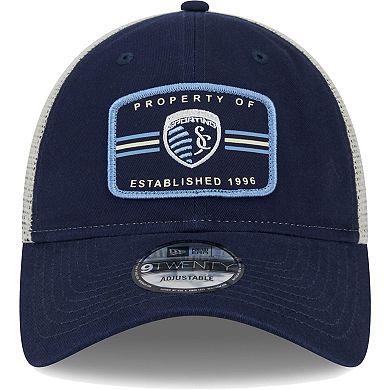 Men's New Era Navy Sporting Kansas City Property 9TWENTY Snapback Hat