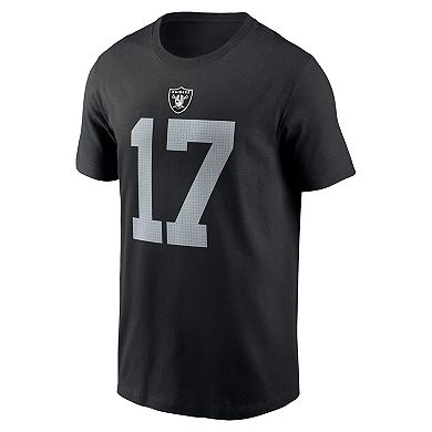 Men's Nike Davante Adams Black Las Vegas Raiders Player Name & Number T-Shirt