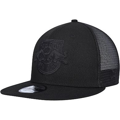 Men's New Era Black New York Red Bulls Logo Classic 9FIFTY Trucker Snapback Hat