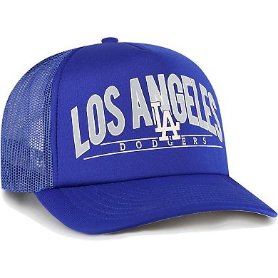 Men's '47 Royal Los Angeles Dodgers Backhaul Foam Trucker Snapback Hat