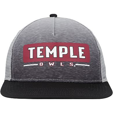 Men's Colosseum Gray Temple Owls Snapback Hat