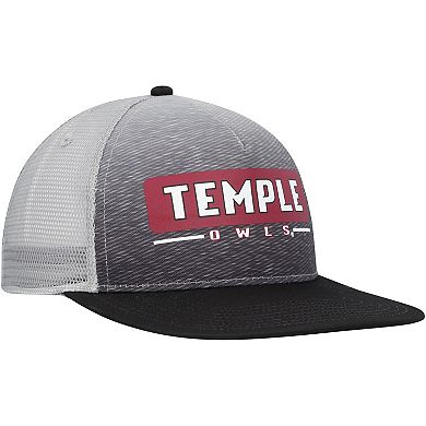 Men's Colosseum Gray Temple Owls Snapback Hat
