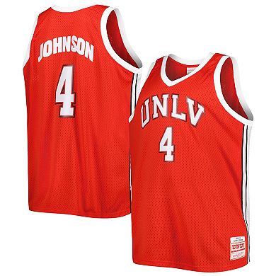 Men's Mitchell & Ness Larry Johnson Scarlet UNLV Rebels Big & Tall Swingman Jersey