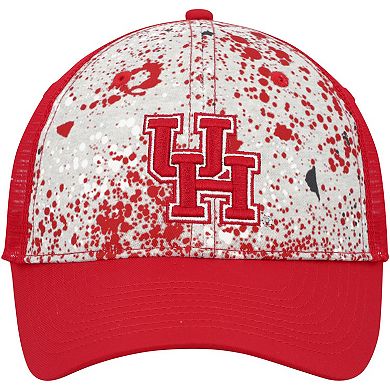 Men's Colosseum Gray/Red Houston Cougars Love Fern Trucker Snapback Hat