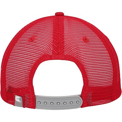 Men's Colosseum Gray/Red Houston Cougars Love Fern Trucker Snapback Hat