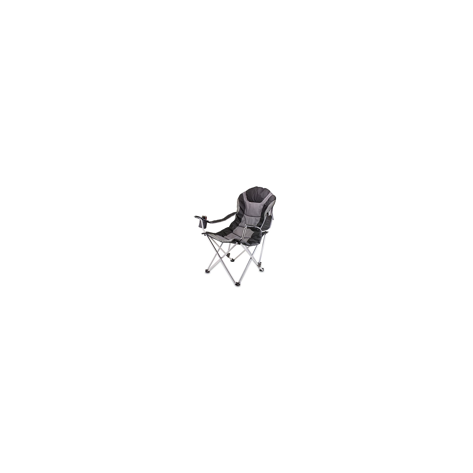 Picnic Time Reclining Camp Chair - Outdoor, Black
