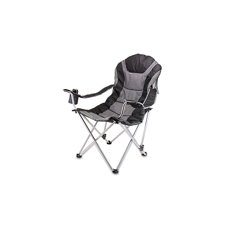 90987276 Picnic Time Reclining Camp Chair - Outdoor, Black, sku 90987276