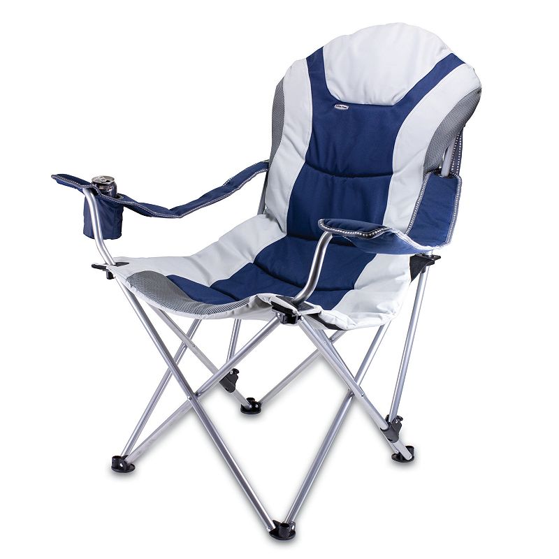 90987273 Picnic Time Reclining Camp Chair - Outdoor, Blue,  sku 90987273
