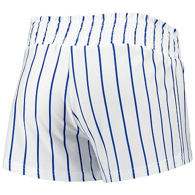 Women's Concepts Sport White New York Mets Reel Pinstripe Sleep Shorts