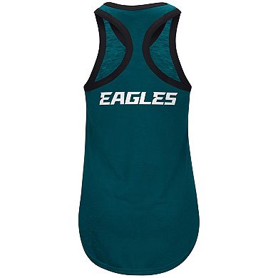 Women's G-III 4Her by Carl Banks Midnight Green Philadelphia Eagles Team Tater Tank Top