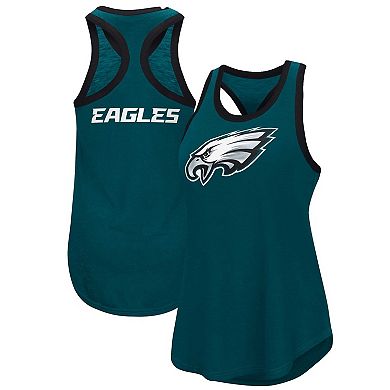 Women's G-III 4Her by Carl Banks Midnight Green Philadelphia Eagles Team Tater Tank Top