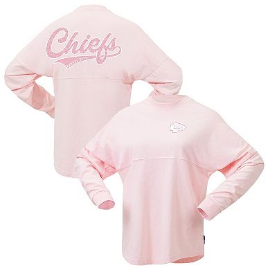 Women's Fanatics Branded Pink Kansas City Chiefs Millennial Spirit Jersey T-Shirt