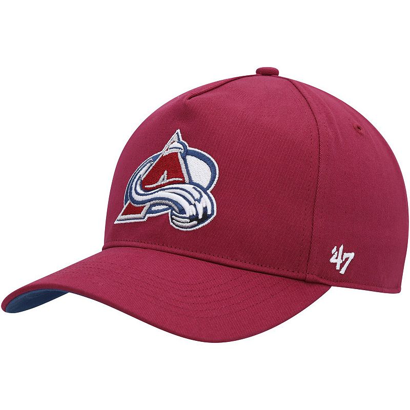 Men's '47 Burgundy Colorado Avalanche Primary Hitch Snapback Hat, Med Re