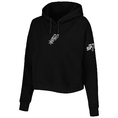 Women's Pro Standard Black San Antonio Spurs Classic Fleece Cropped ...