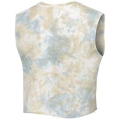 Women's The Wild Collective White Atlanta Braves Washed Muscle Tank Top