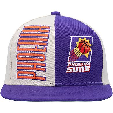 Men's Mitchell & Ness Cream/Purple Phoenix Suns Hardwood Classics Pop Snapback Hat