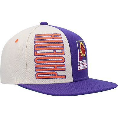 Men's Mitchell & Ness Cream/Purple Phoenix Suns Hardwood Classics Pop Snapback Hat