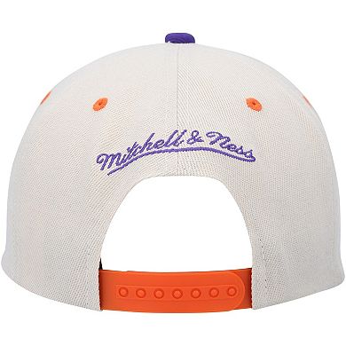 Men's Mitchell & Ness Cream/Purple Phoenix Suns Hardwood Classics Pop Snapback Hat